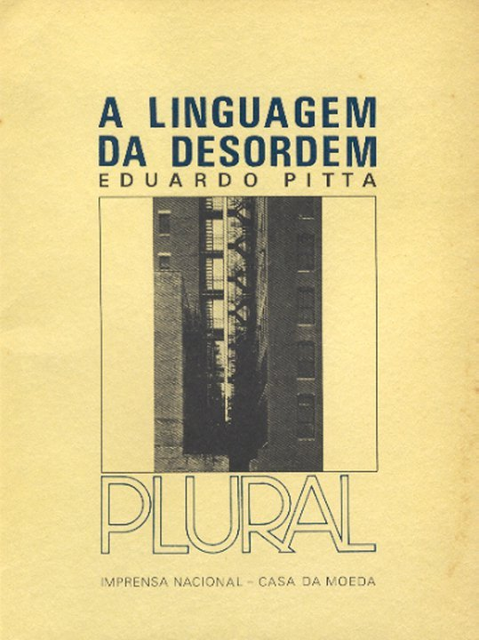 Capa de A Linguagem da Desordem, de Eduardo Pitta