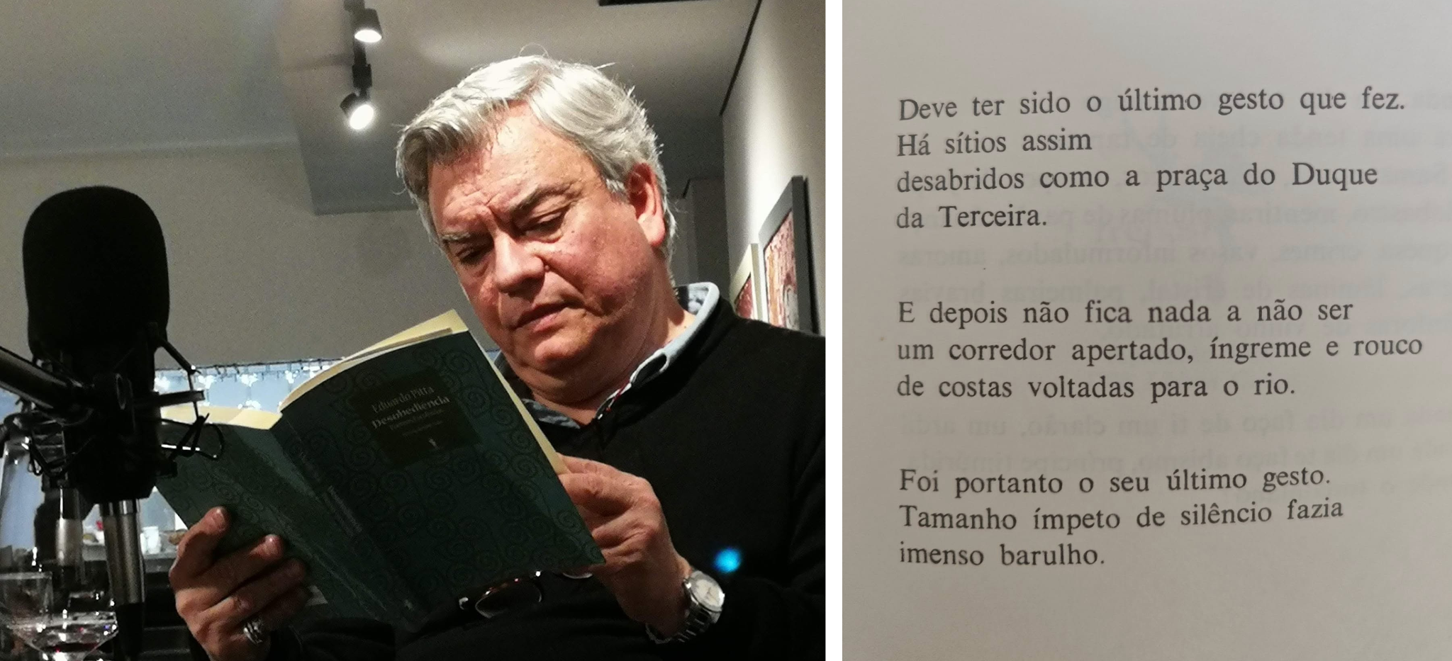 Carlos Cerqueira a ler Eduardo Pitta