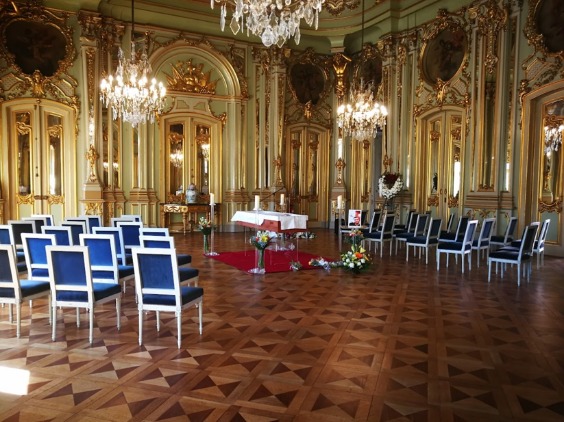 Sala dos Espelhos, Palácio Foz, Lisboa, no funeral de Eduardo Pitta