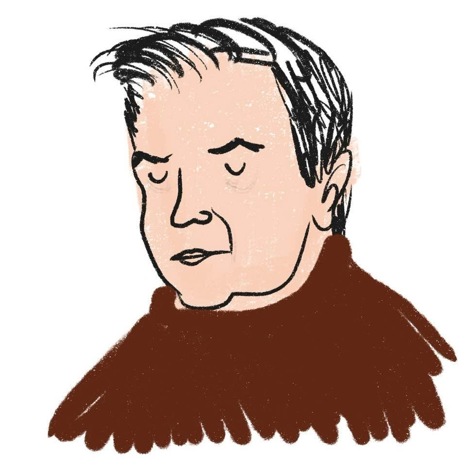 Caricatura de Eduardo Pitta por Pedro Vieira